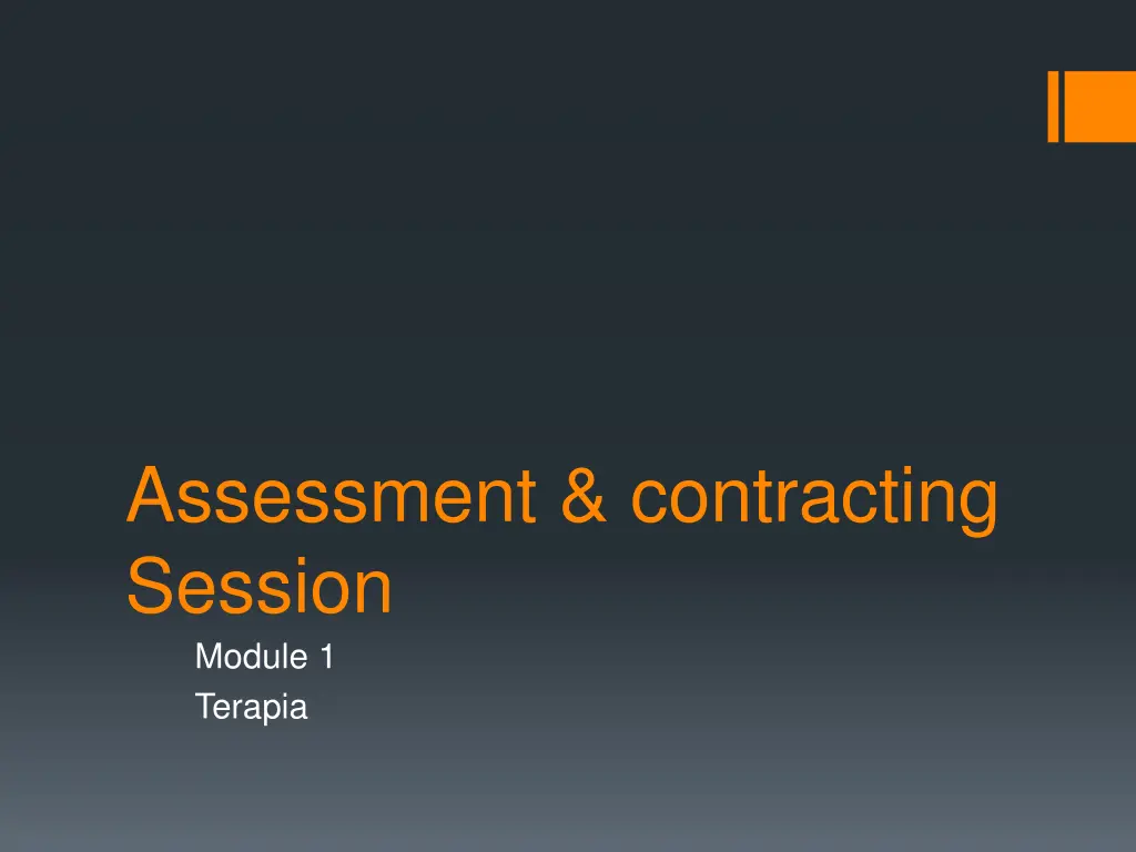 assessment contracting session module 1 terapia n.w