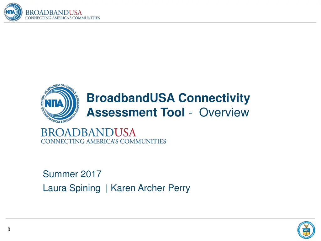 broadbandusa connectivity assessment tool overview n.w