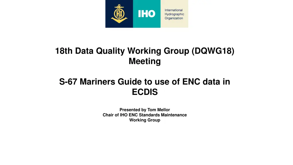 18th data quality working group dqwg18 meeting n.w