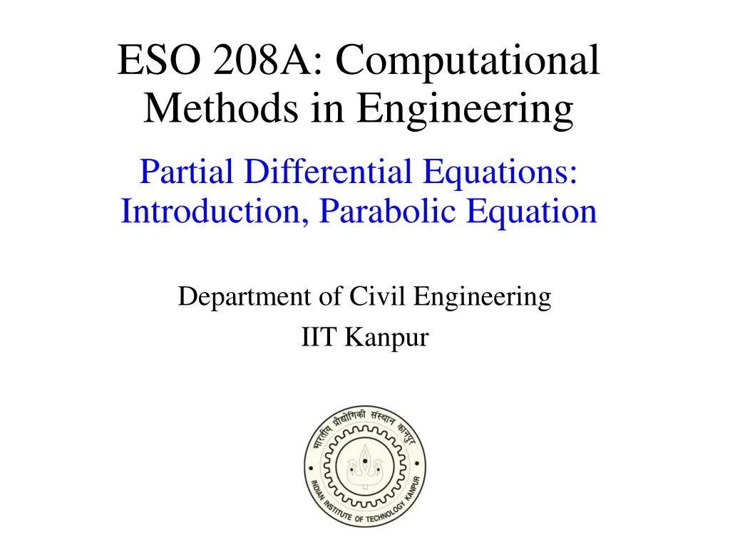 eso 208a computational methods in engineering n.w