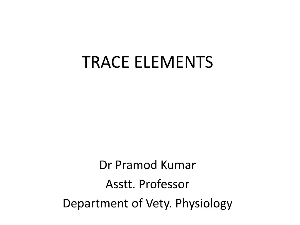 trace elements n.w