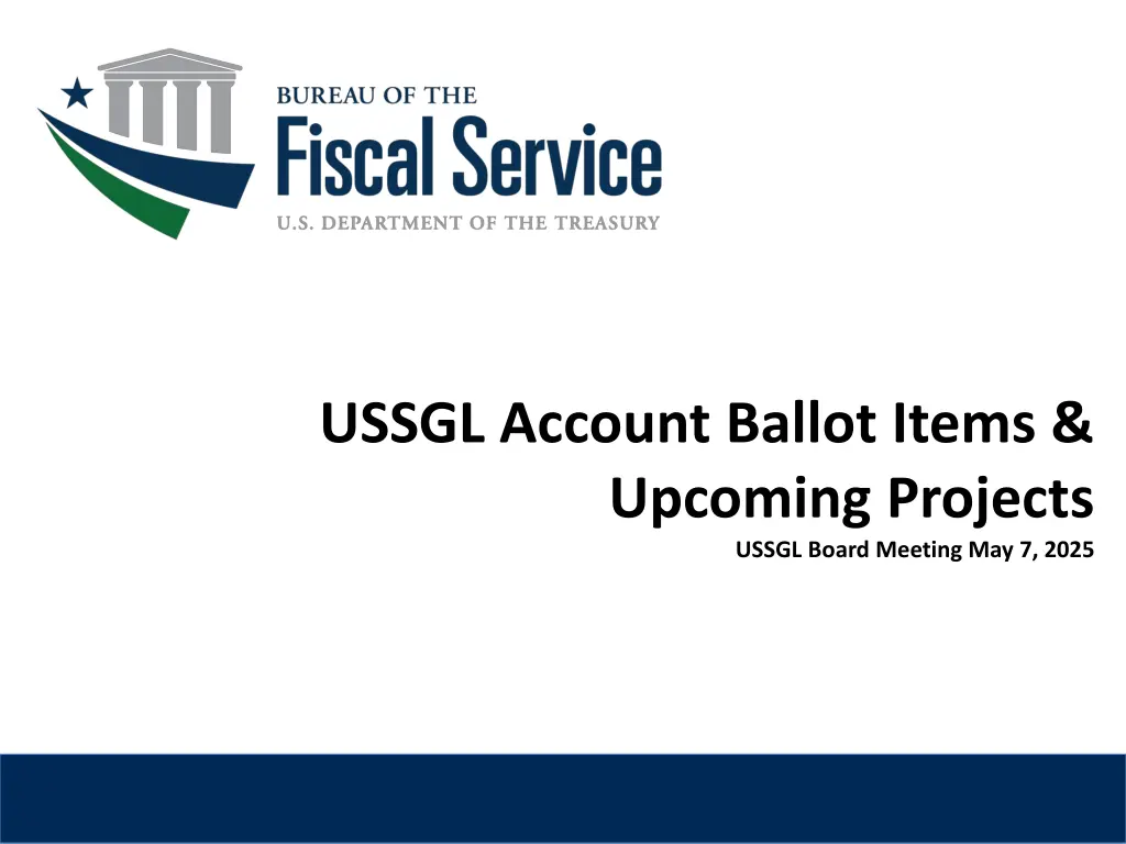 ussgl account ballot items upcoming projects n.w