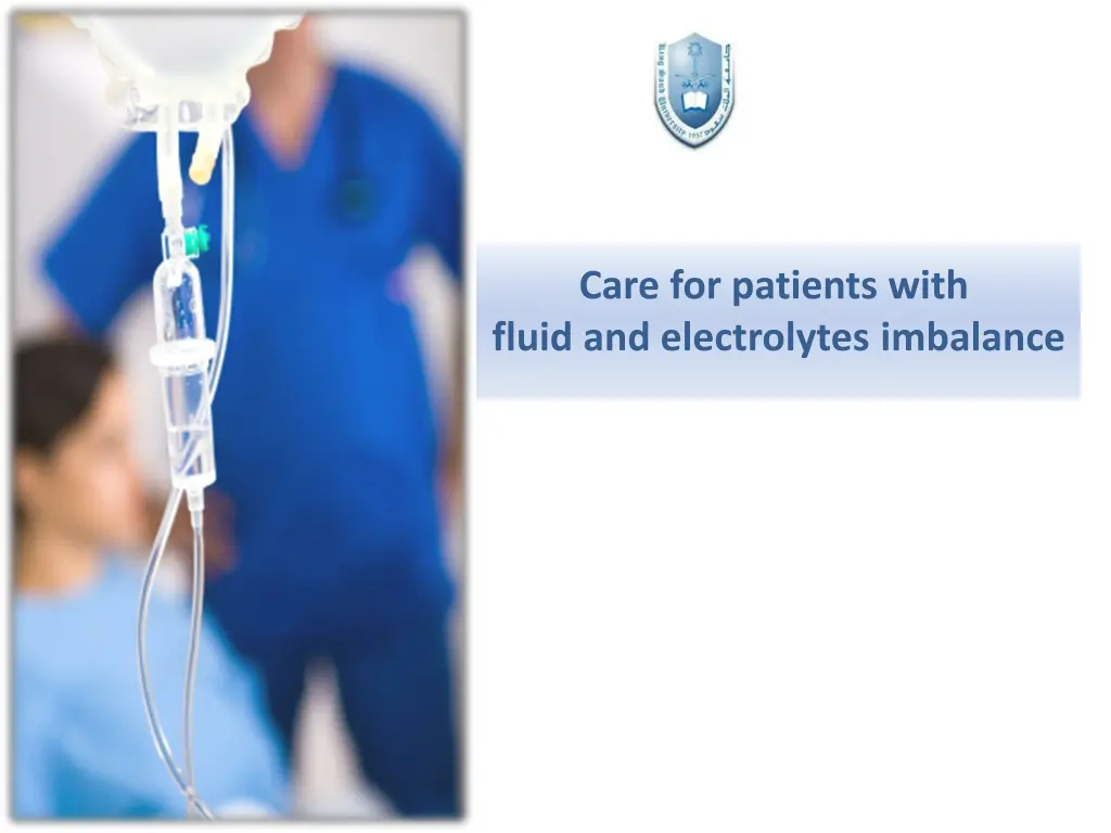 care for patients with fluid and electrolytes n.w