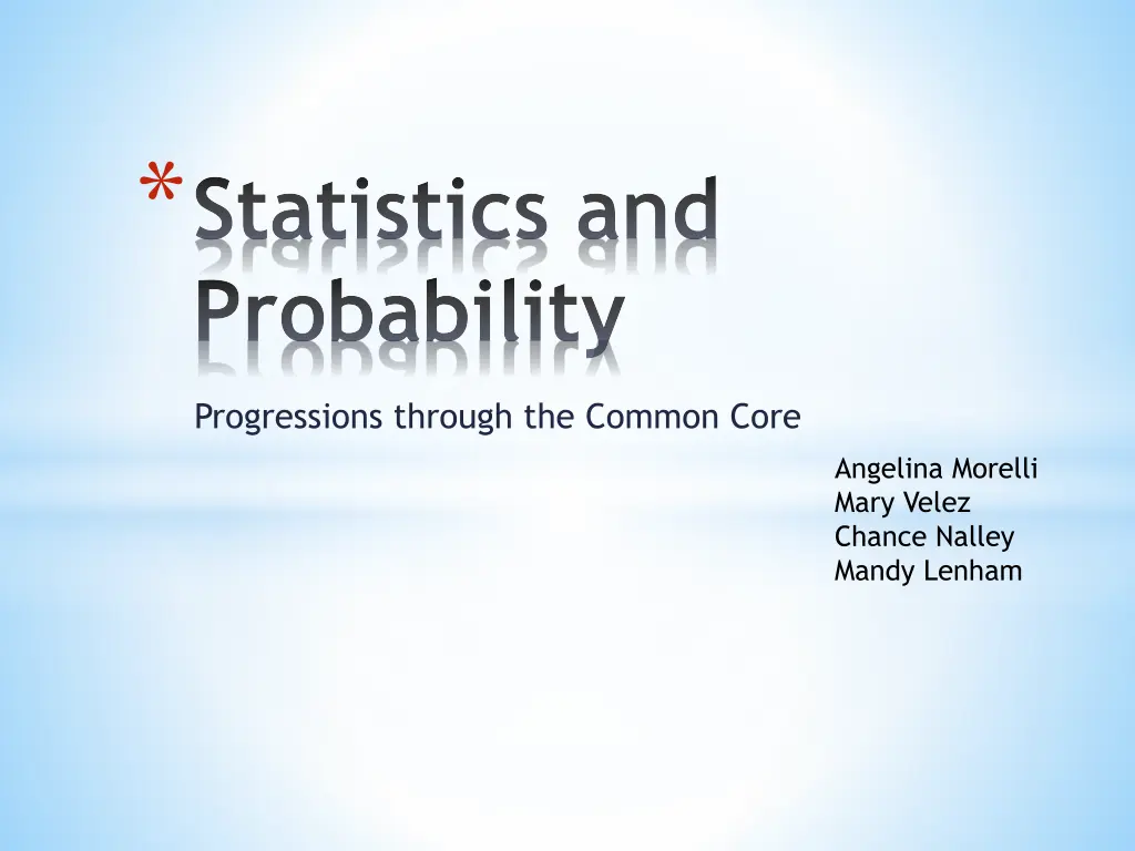 statistics and probability n.w