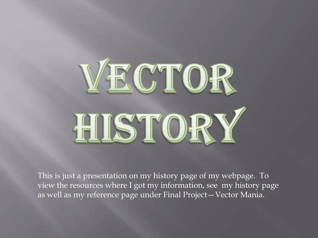 vector vector history history n.w