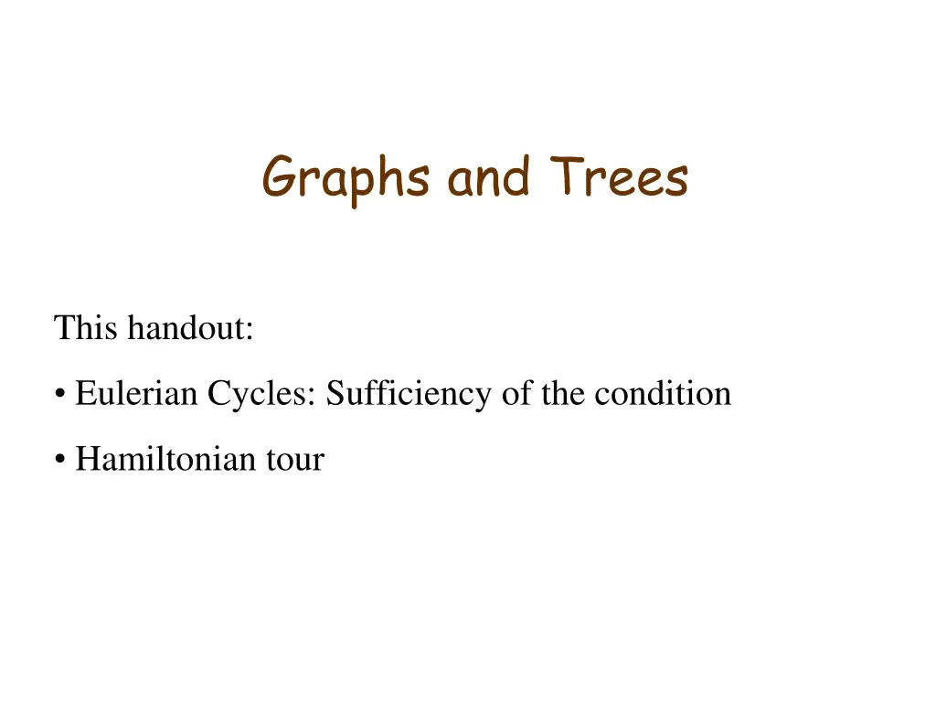 graphs and trees n.w