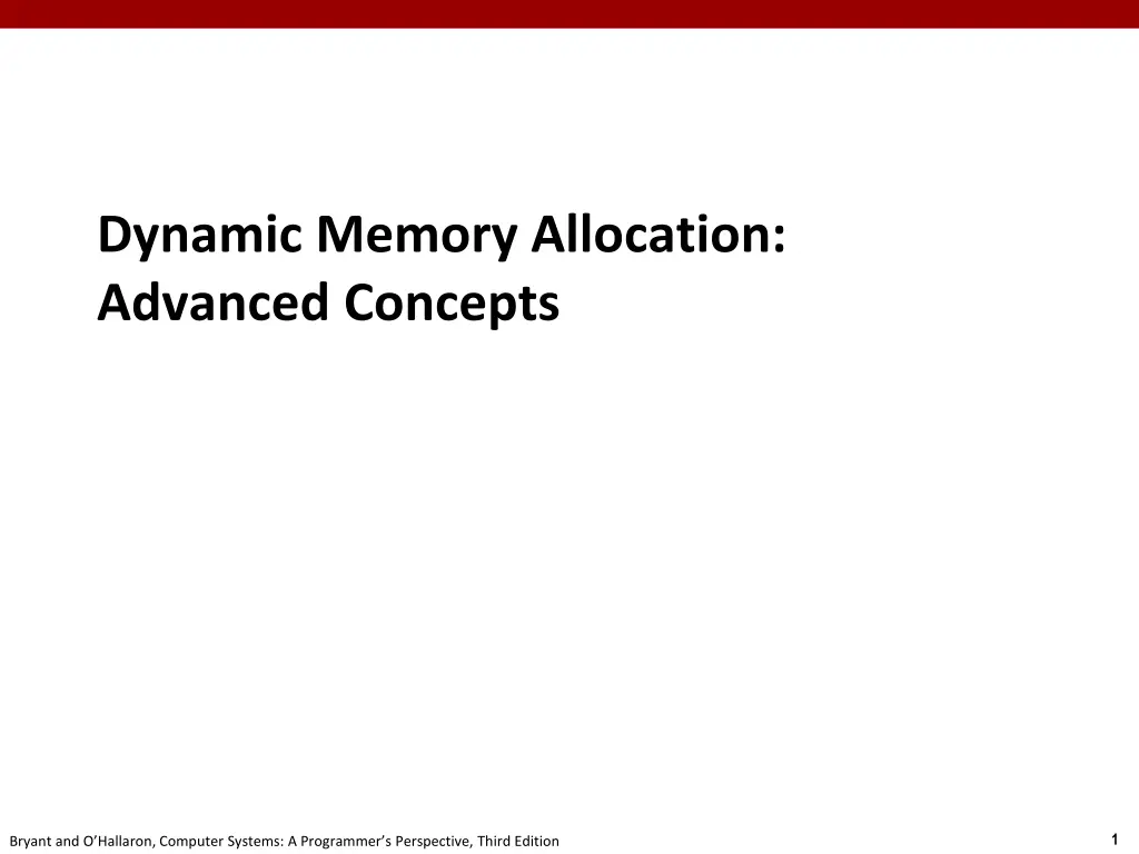 dynamic memory allocation advanced concepts n.w