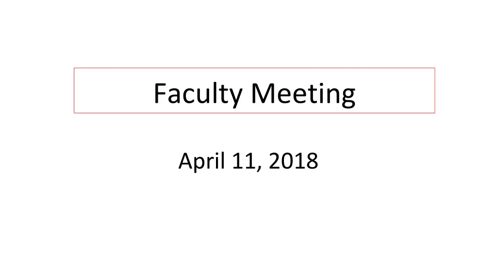 faculty meeting n.w