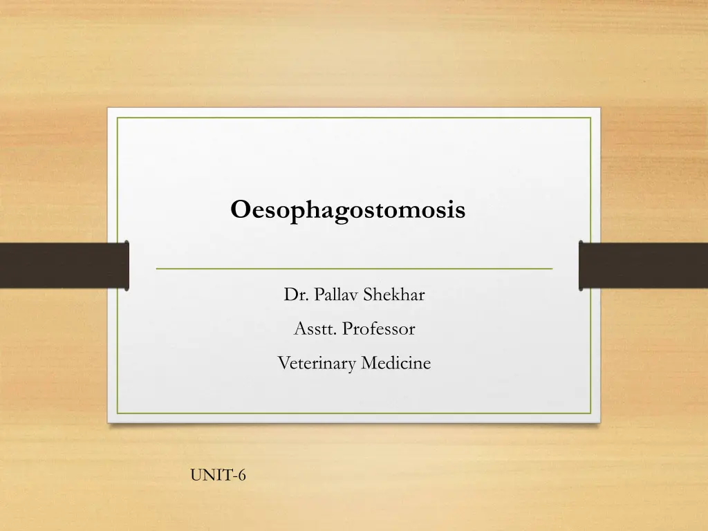 oesophagostomosis n.w