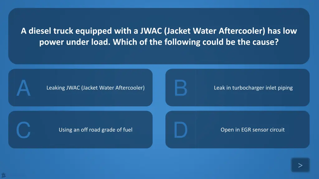 a diesel truck equipped with a jwac jacket water n.w