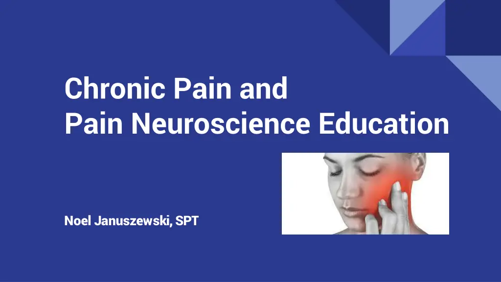 chronic pain and pain neuroscience education n.w