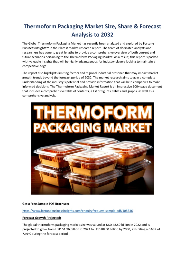 thermoform packaging market size share forecast n.w