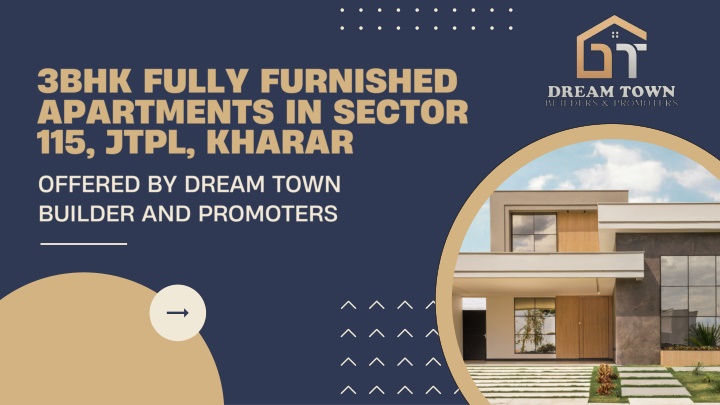 3BHK Fully Furnished Apartments in Sector 115, JTPL, Kharar by dream town builder and promoters