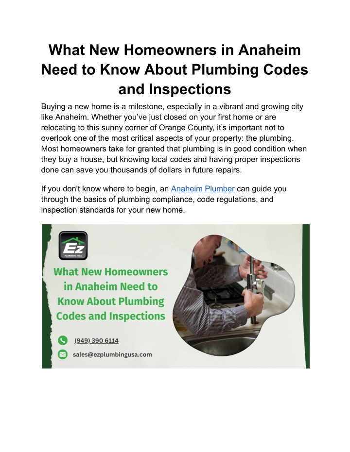 what new homeowners in anaheim need to know about n.w