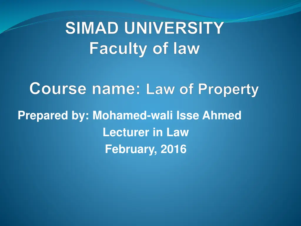 prepared by mohamed wali isse ahmed lecturer n.w