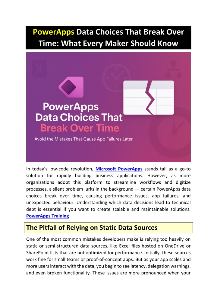 powerapps data choices that break over time what n.w
