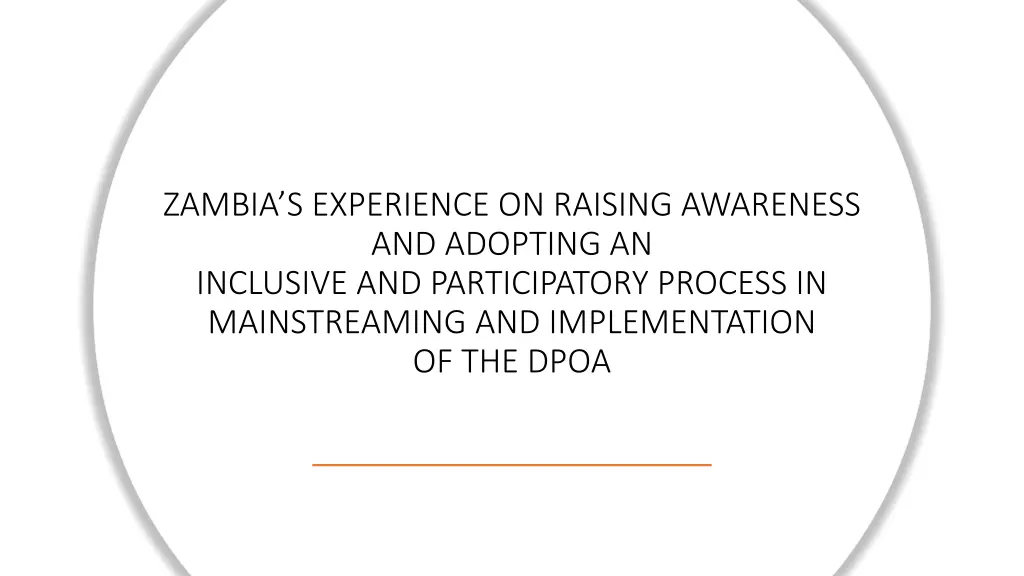 zambia s experience on raising awareness n.w