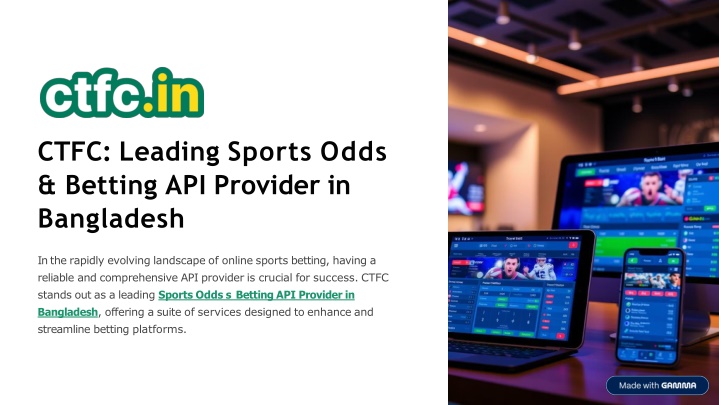 CTFC: Leading Sports Odds & Betting API Provider in Bangladesh