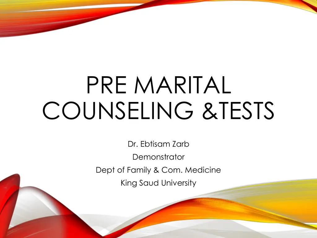 pre marital counseling tests n.w