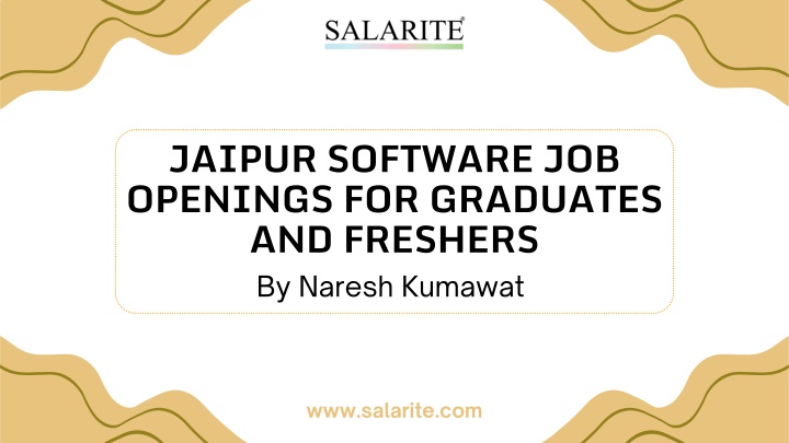 jaipur software job openings for graduates n.w