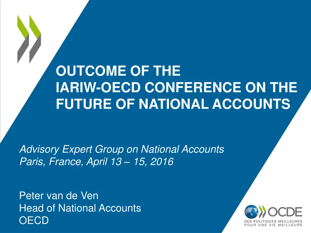 outcome of the iariw oecd conference n.w