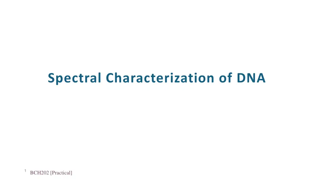 spectral characterization of dna n.w
