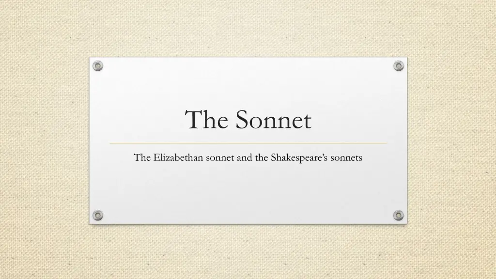 the sonnet n.w