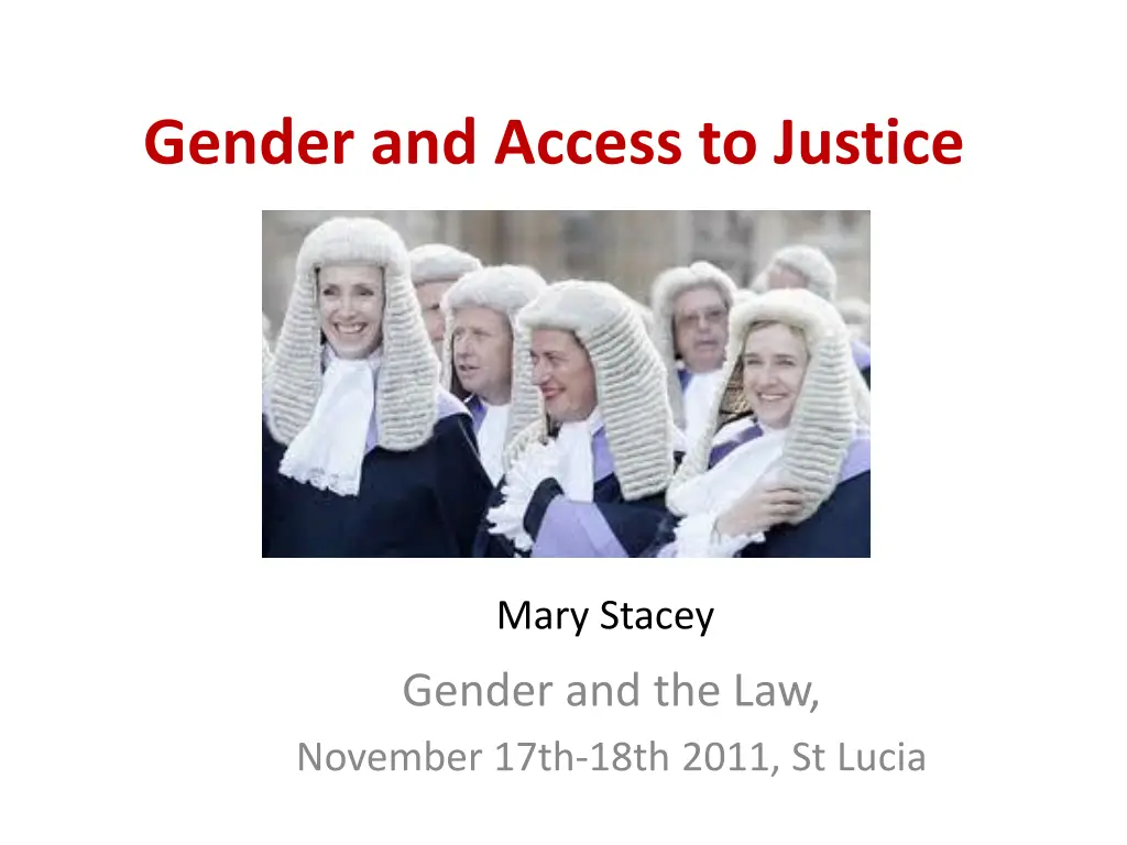 gender and access to justice n.w