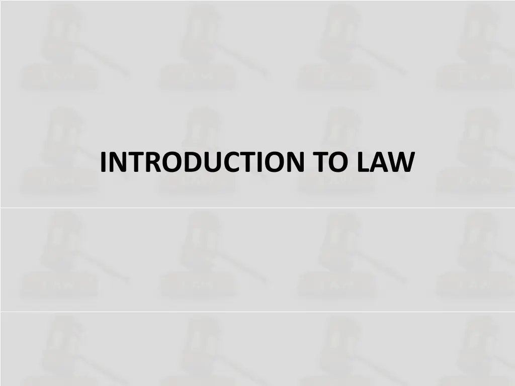 introduction to law n.w
