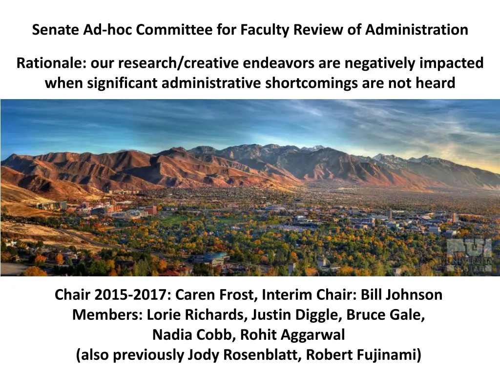 senate ad hoc committee for faculty review n.w
