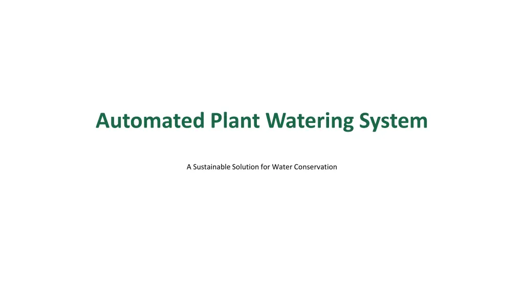 automated plant watering system n.w