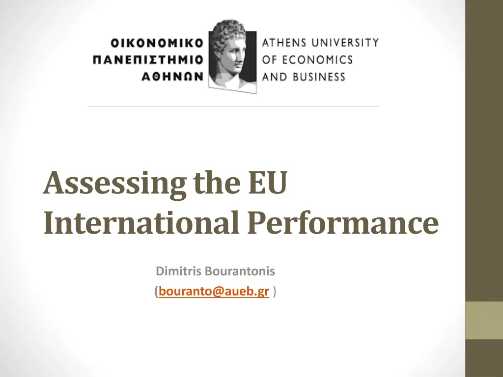 assessing the eu international performance n.w