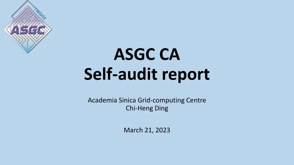 asgc ca self audit report n.w