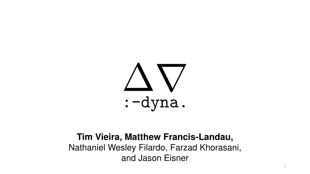 tim vieira matthew francis landau nathaniel n.w