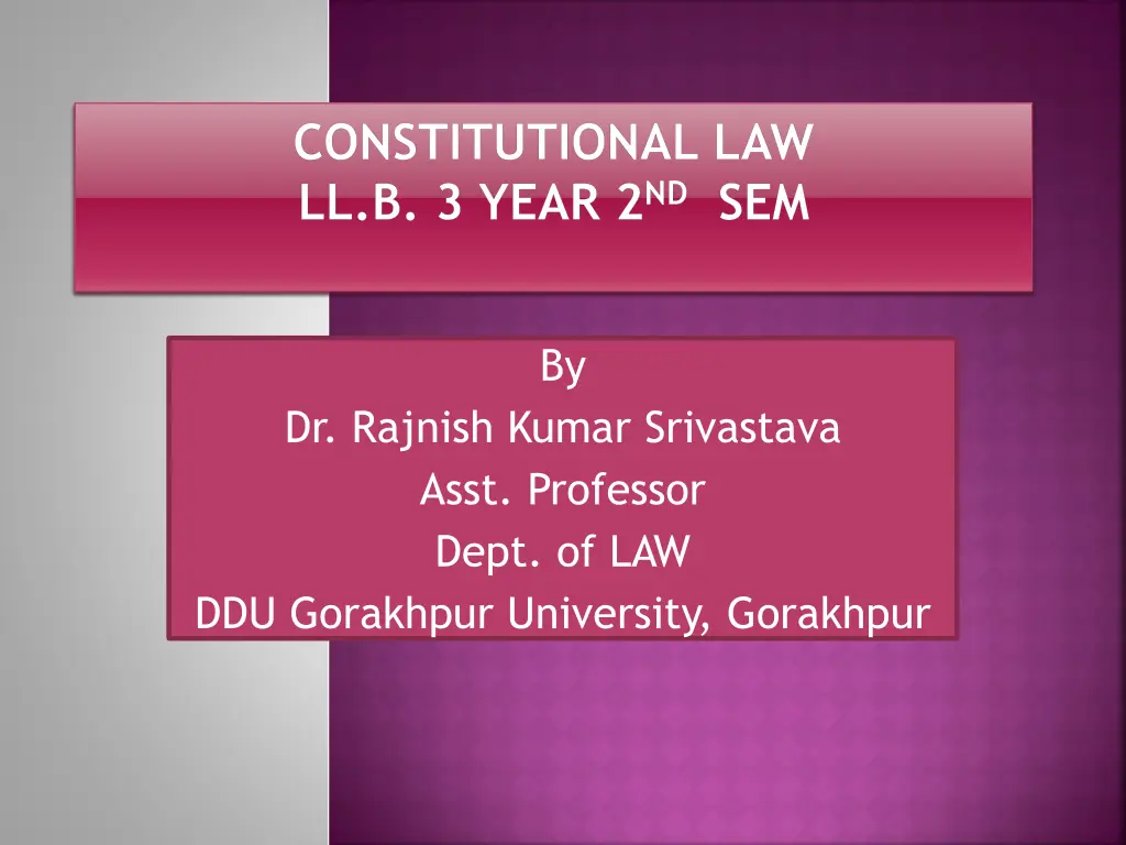 constitutional law ll b 3 year 2 nd sem n.w