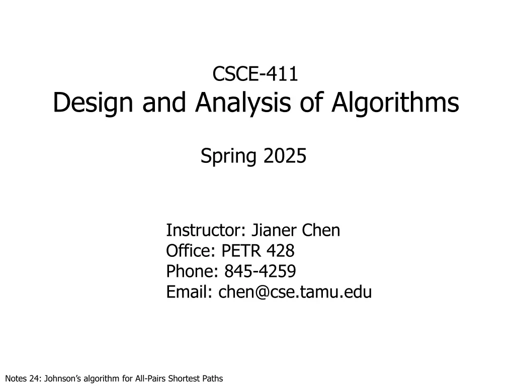 csce 411 n.w