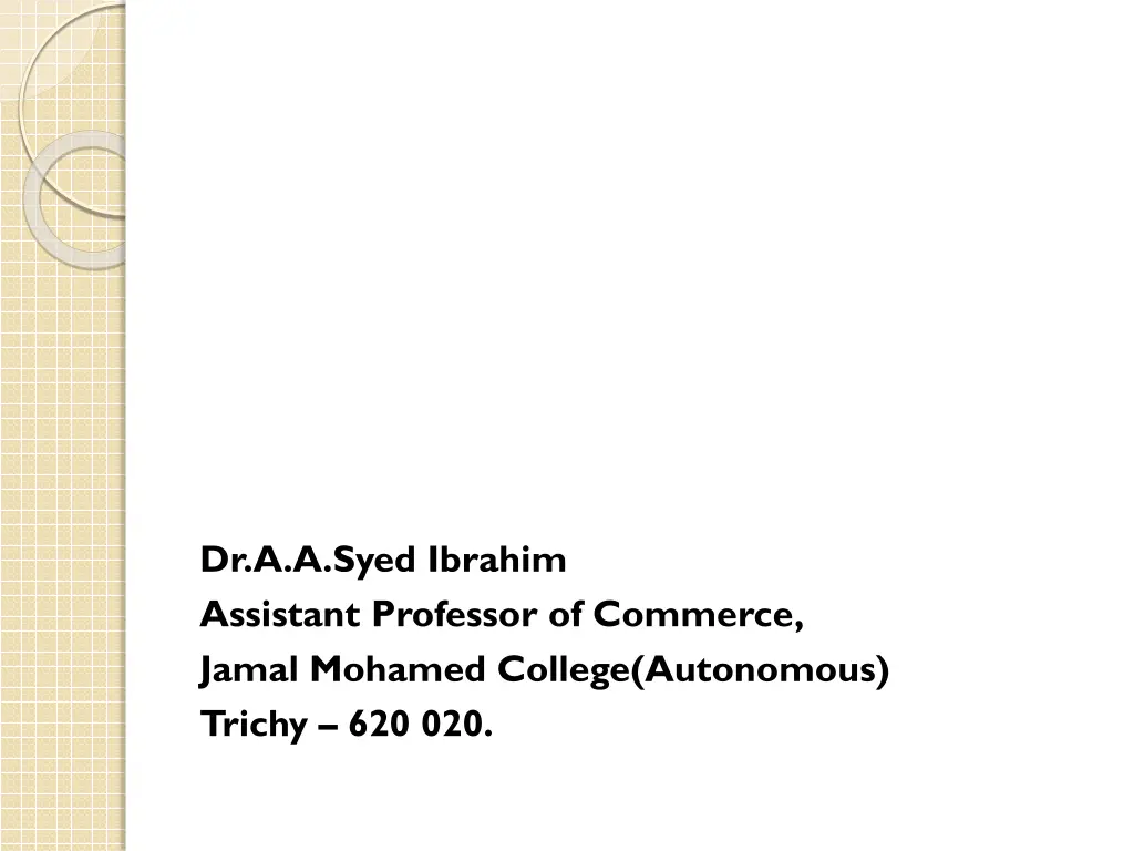 dr a a syed ibrahim assistant professor n.w