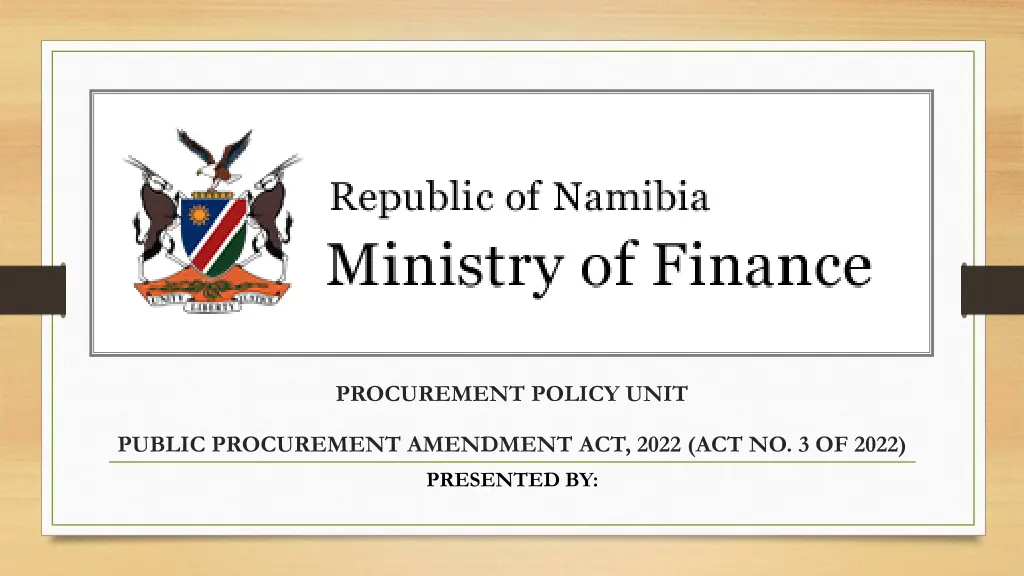 procurement policy unit n.w