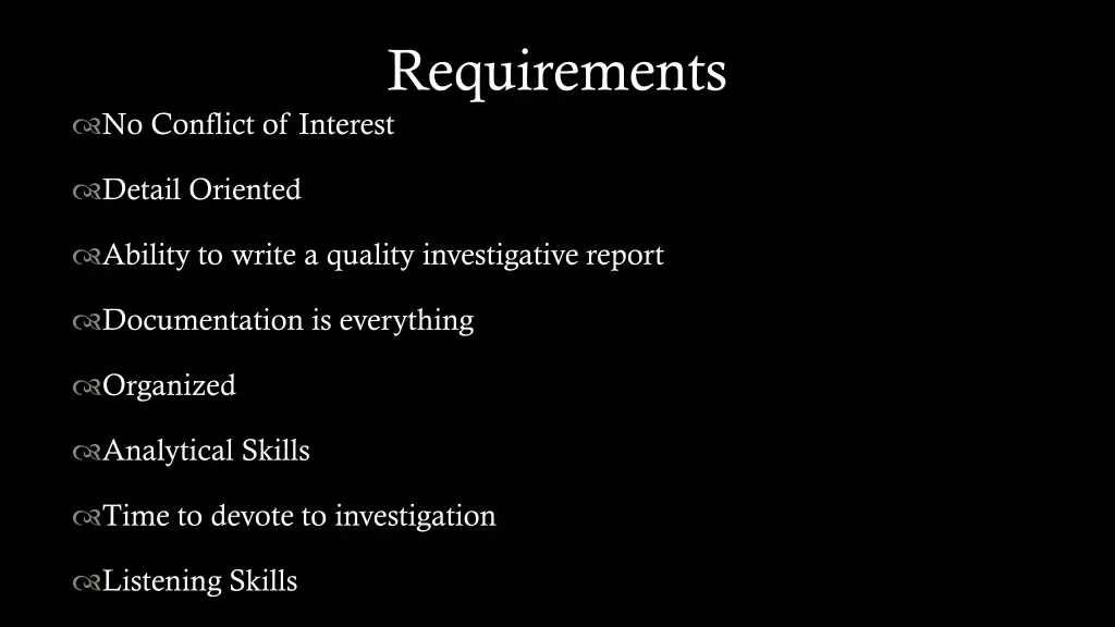 requirements n.w