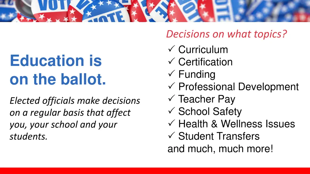 decisions on what topics n.w
