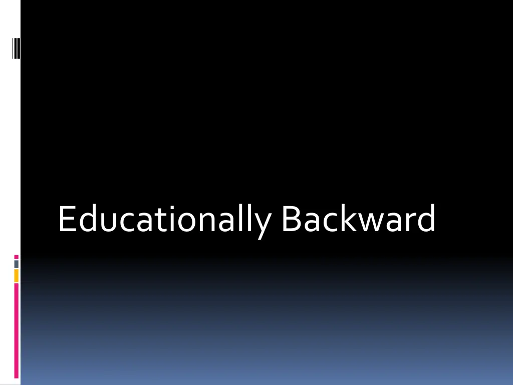 educationally backward n.w