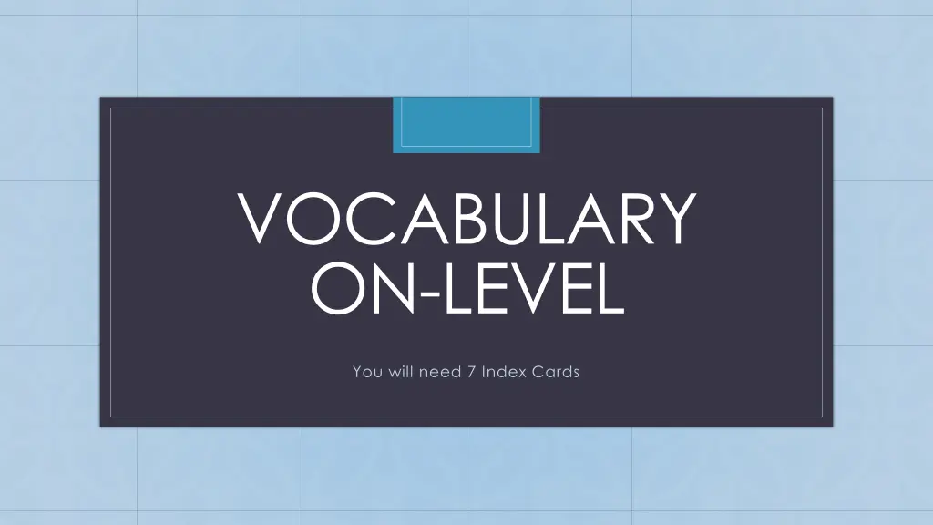 vocabulary on level n.w
