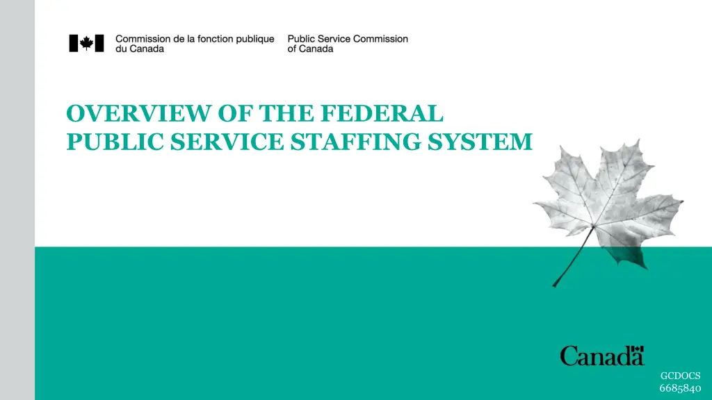 overview of the federal public service staffing n.w