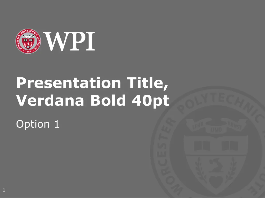presentation title verdana bold 40pt n.w