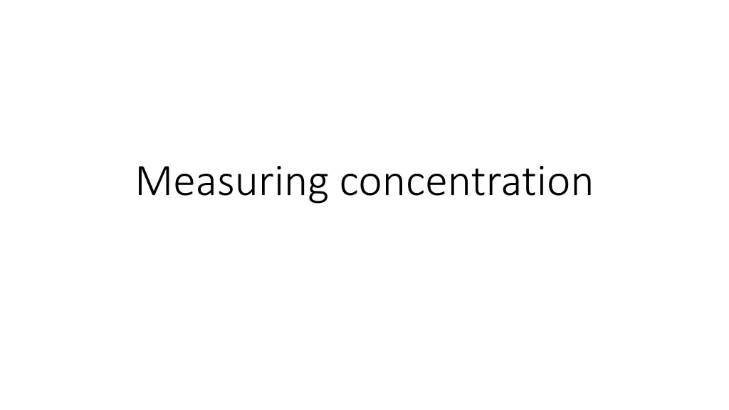measuring concentration n.w
