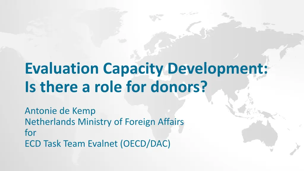 evaluation capacity development is there a role n.w