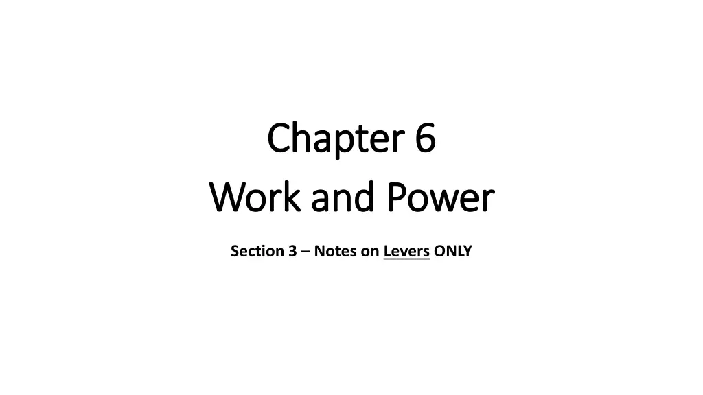 chapter 6 chapter 6 work and power work and power n.w