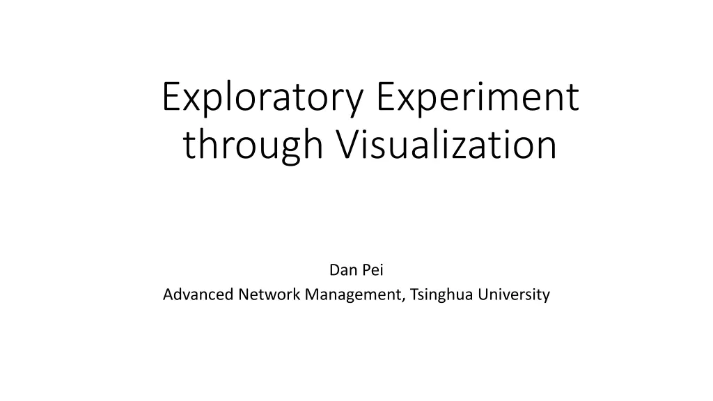 exploratory experiment through visualization n.w