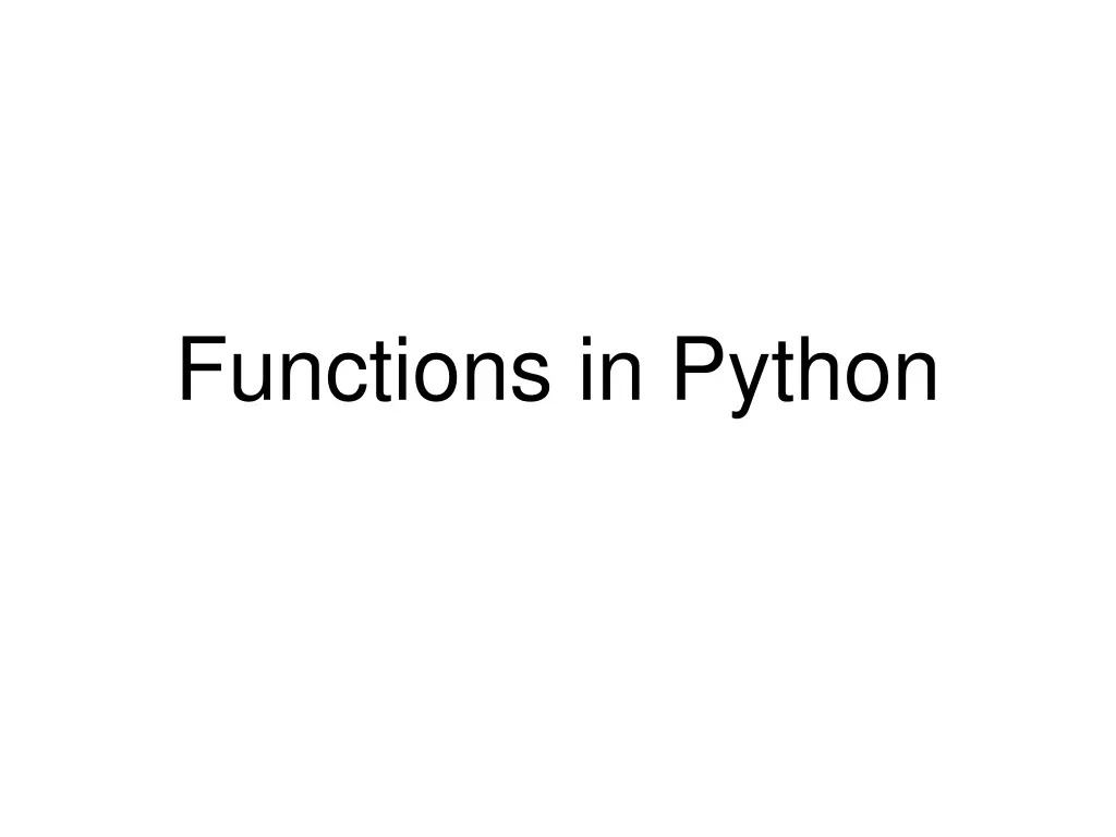 functions in python n.w