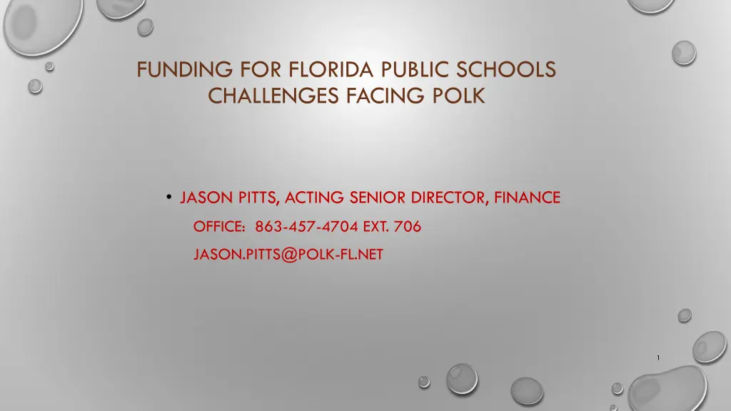 funding for florida public schools challenges n.w